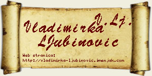 Vladimirka LJubinović vizit kartica